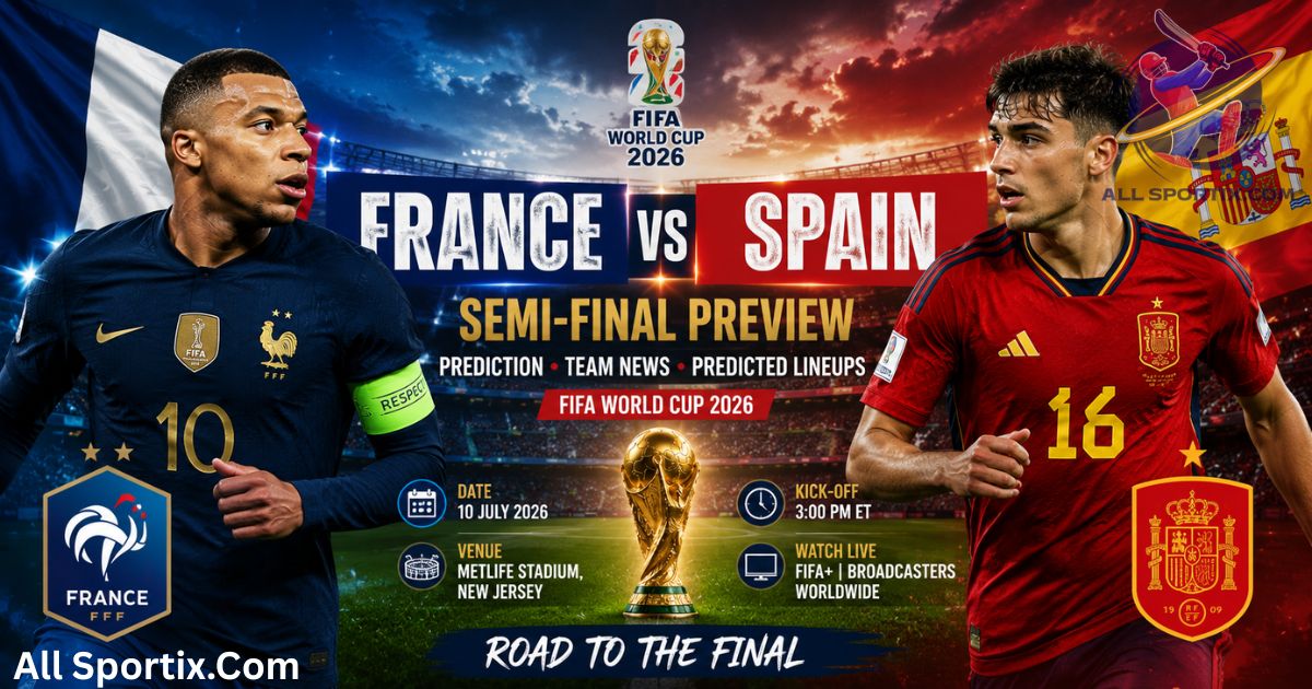 France vs Spain: Semi-Final Preview, Prediction, Team News & Predicted Lineups (FIFA World Cup 2026)