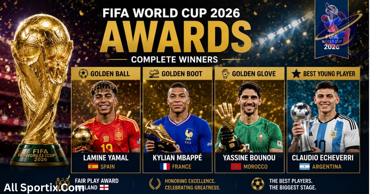 FIFA World Cup 2026 Awards: Golden Ball, Golden Boot, Golden Glove & Best Young Player Winners